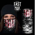 thumbnail image 1 of Red & White Skull Fleece Winter Neck Gaiter, 1 of 3