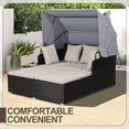 thumbnail image 6 of 8 Pcs Outdoor Daybed Cushion Cover and Pillow Covers Sets Replacement 59 x 24 Inch Rattan Sunbed Cushion for Patio Sun Lounge Chair Loveseat Sofa(Beige), 6 of 6