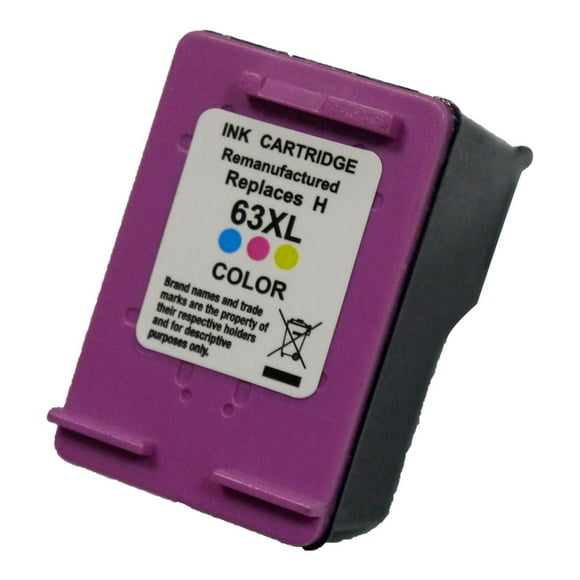 L-ink HP 63XL Cartouche à Jet d'encres Tricolore à Rendement Élevé Compatible (F6U63AN)