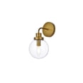 thumbnail image 3 of Hanson 1 light bath sconce in brass with clear shade, 3 of 3