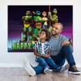 thumbnail image 5 of Telón de fondo Ninja con tema de dibujos animados, suministros para fiesta de cumpleaños, 5 x 3 pies, fondo de pancarta Ninja, telón de fondo de tortuga, telón de fondo para fotografía, decoracio, 5 of 5