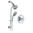 thumbnail image 2 of PROOX Drill-Free 5" Rain Shower Handheld Showerhead Combo Stainless Steel Slide Bar(Valve Included), 2 of 8