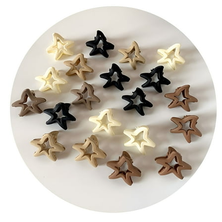 DESIGNICE 20Pcs Stars Hair Clips,Plastic Girls Hair Clips,Hair Clips for Women,Multicolor