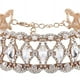 thumbnail image 2 of Gargantilla de lujo con diamantes de imitación de cristal y flores huecas, collar de cadena de oro para mujer, joyería de boda para regalo de fiesta, 2 of 5