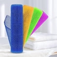 thumbnail image 6 of African Net Sponge Exfoliating Body Scrubber - 4 Pieces Long Bath Sponge for Shower, Back Cleanser Smoother, Natural Exfoliation, Gentle for Sensitive Skin, Daily Use(Brown, Blue, Purple,Grey), 6 of 10