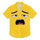 thumbnail image 3 of Camisa de Manga Corta Divertida de los Hombres Impresa con Botones - Tela Transpirable Ligera para las Vacaciones Y el Uso Diario, 3 of 5