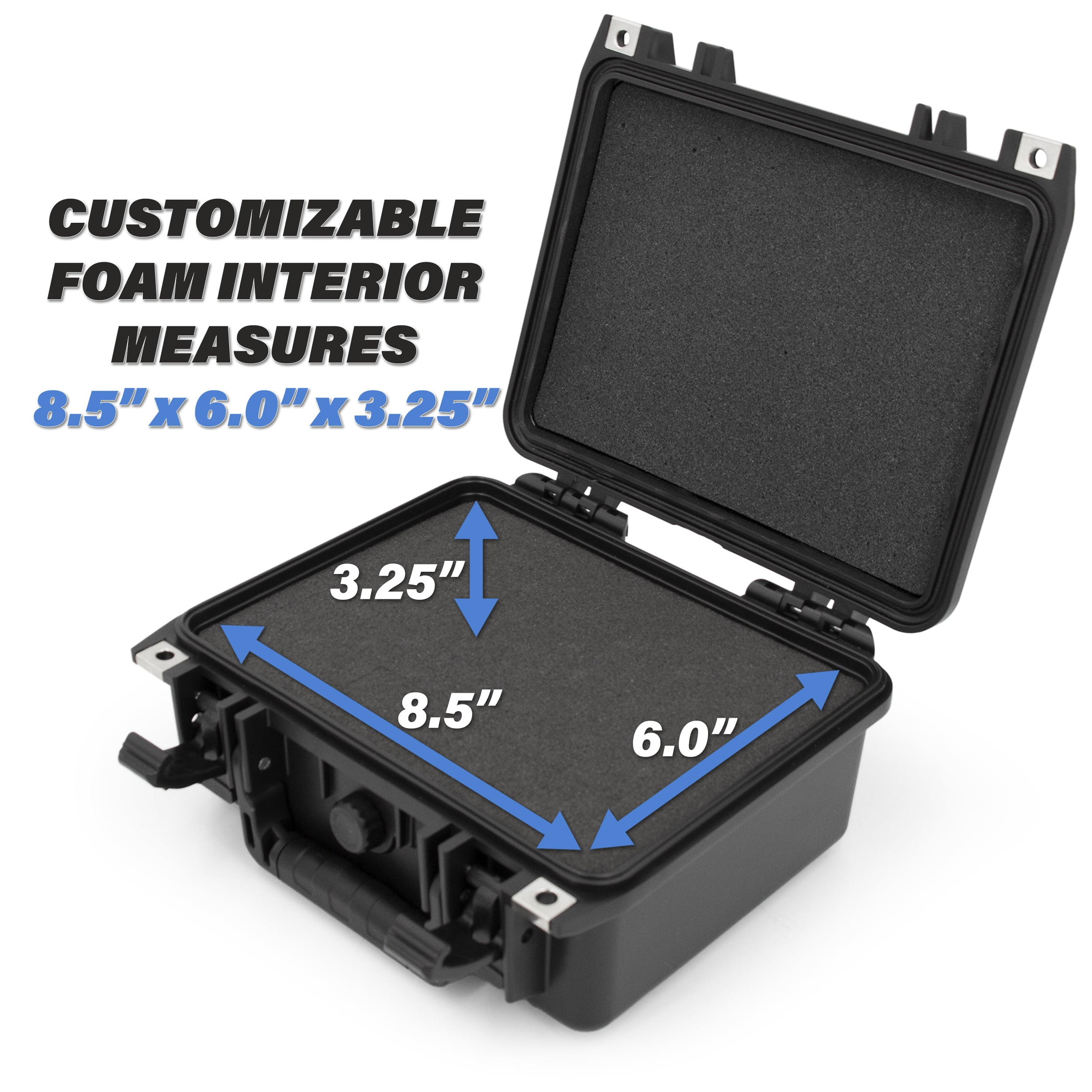 CASEMATIX Graded Coin Case Fits 40+ PCGS or NGC Coin Slabs, Waterproof Coin Storage Box with Customizable Foam for Collectors - Case Only