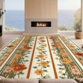 thumbnail image 2 of Design&I 8'x10' Washable Area Rug Funky Abstract Botanical Panel Striped Contemporary Decorative for Dining Room, Large Office, Lounge, Snag-Free, 2 of 7