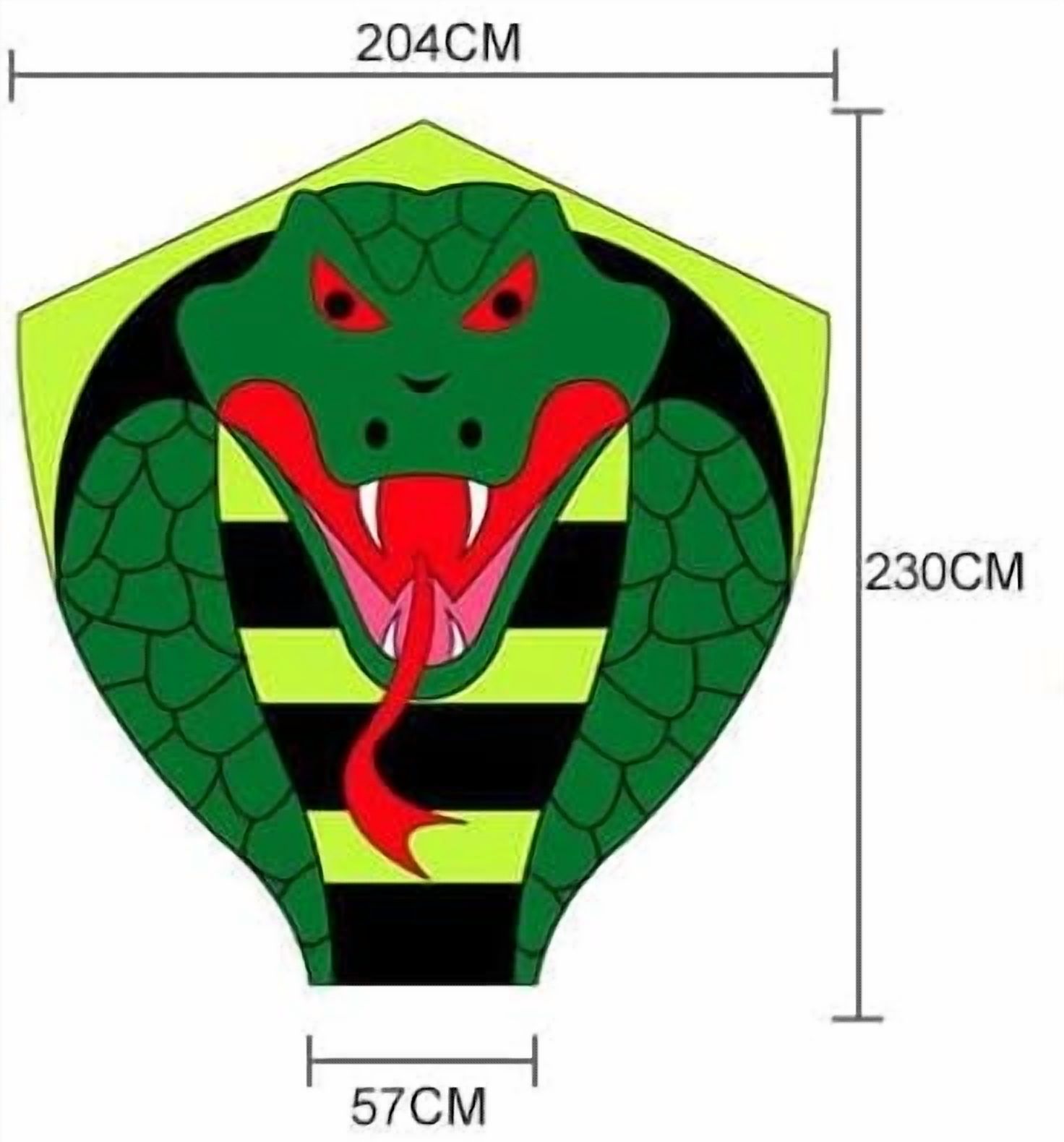 128M Kites Professional Giant Kites for Adults Snake King Cobra Kite