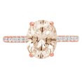 thumbnail image 7 of Solitaire with Accents Engagement Ring for Women - 2.21ct Simulated Champagne Diamond in 14K Rose Gold Promise Ring, 7 of 7