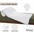 thumbnail image 6 of ROYALE LINENS Cotton Waffle Blanket - Breathable and Soft, Lightweight and Cozy Waffle Weave Bed Blanket for All Season (Twin, Bright White), 6 of 9