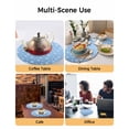 thumbnail image 2 of 13 Inch Round Placemats Set of 6, Christmas Sky Blue Non Slip Heat Insulation PP Table Mats, Xmas Snowflakes Winter Minimalist Washable Place Mats for Kitchen Dining Party Table Decor, 2 of 7