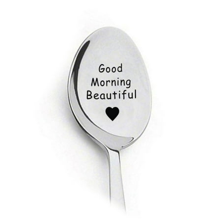 

LASHALL KITCHEN Stainless Steel Coffee Spoon Personalized Lettering Couple Gift Tableware(Buy 2 Receive 3)