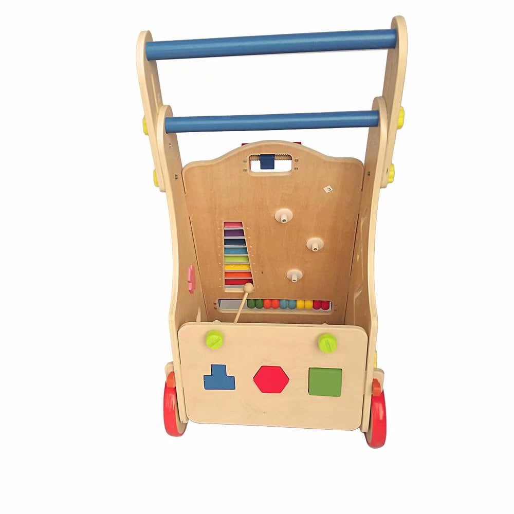 wooden baby walker activity centre