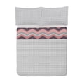 thumbnail image 2 of Abstract Reversible Bedspread Set, Geometric Chevron Pattern Classical Style Stripes Zigzag Motif Illustration, Pillow Shams & Comforter Microfiber Bedding Set, 3 Sizes, Blush Coral, by Ambesonne, 2 of 2