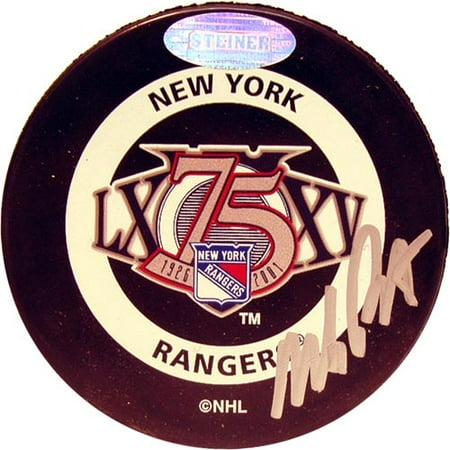 NY Rangers' Mike Richter Hand-Signed 75th Anniversary Puck