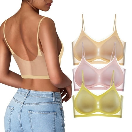 Pavied Minimizer Bras Bralettes for Women Feelingirl Bra Seamless Ultra Thin Bra Breathable Daily Bra With Removable Pads Ice Silk Comfortable Bra Seamless Bras Womens Bras Pink 1 4XL