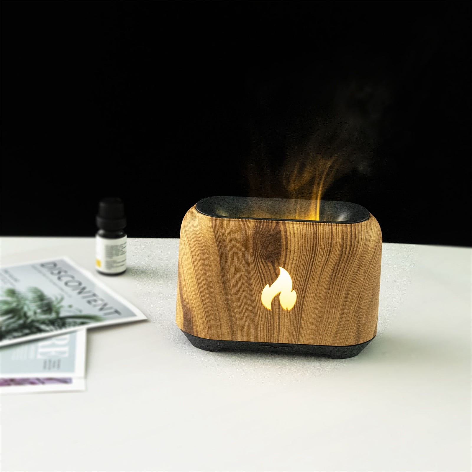 Jubipavy 2024 Flame Aroma Diffuser Humidifier Upgraded Flame Noiseless Essential Diffuser For Home Office 150ml