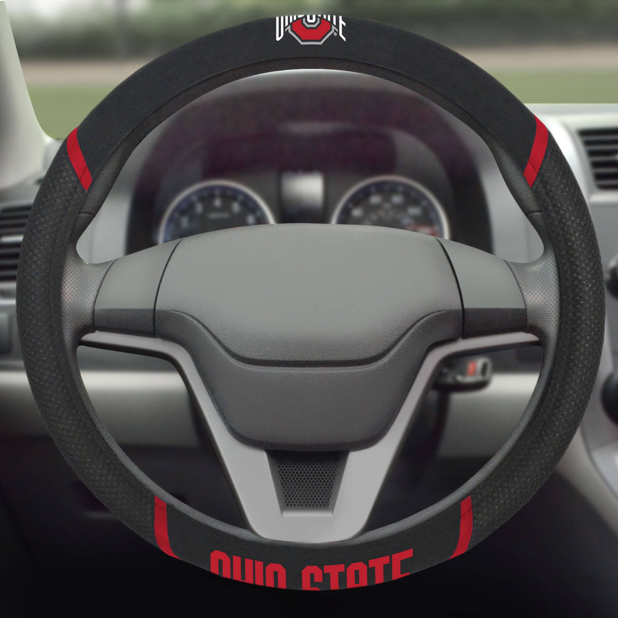 PictetW O-HIO State Football Buck-Eye Steering Wheel Cover,Car Steering Wheel Cover for Women and Men,Neoprene Universal 15 Inch Anti-Slip-Breathable-Durable