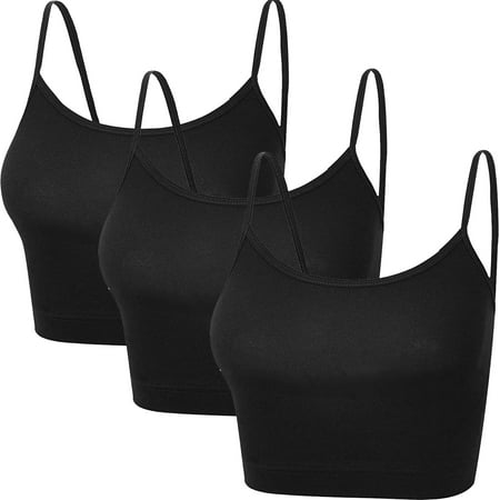 

Elbourn Sports Bra for Women Criss-Cross Back Padded Strappy Sports Bras Medium Support Yoga Bra with Removable Cups Yoga Comfort Seamless Stretchy Sports Bra 3 Pack