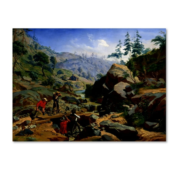 Trademark Fine Art 'Miners In The Sierras' Canvas Art by Charles Nahl