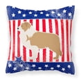 thumbnail image 2 of Caroline's Treasures BB3322PW1818 USA Patriotic Red Border Collie Fabric Decorative Pillow , 18H x18W, multicolor, 2 of 2