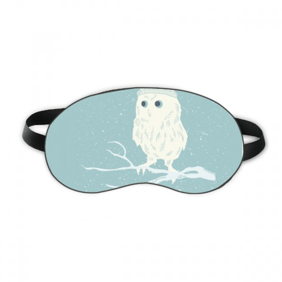 Freehand Sketch Owl Head Sleep Eye Shield Soft Night Blindfold Shade Cover