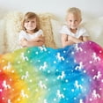 thumbnail image 3 of Unicorn Blanket Gifts for Kids Girls Toddler Unicorn Rainbow Throw Soft Flannel Fleece Blankets for Sofa Couch Baby Shower Birthday Christmas Birthday Gifts Bedroom Nursery Decor 50x60 Inch, 3 of 8