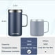 thumbnail image 2 of KXIAOCHEN Taza de café aislada con tapa, taza de café de acero inoxidable, vaso de café al vacío de doble pared con asa, taza de café térmica de viaje premium (azul marino), 2 of 5