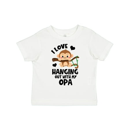 

Inktastic Monkey I Love Hanging out with My Opa Boys or Girls Toddler T-Shirt