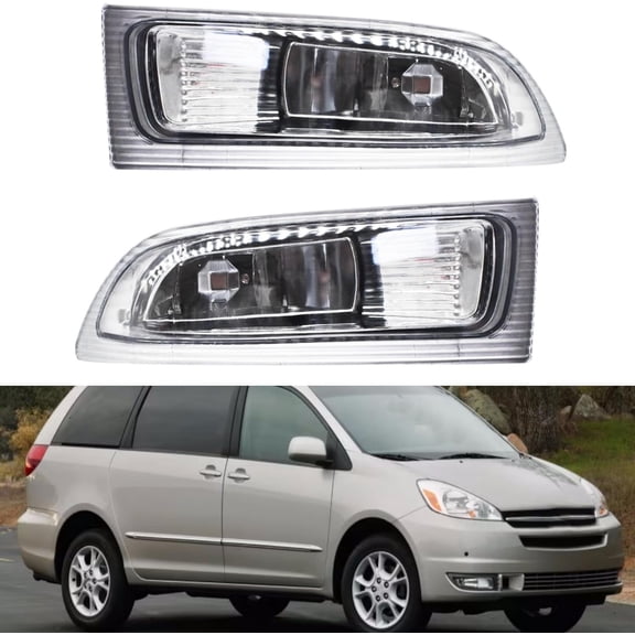 ALL-CARB 1 Pair Fog Lights Assembly Driver & Passenger Side Replacement for 2004-2005 Sienna 81210AE010 81220AE010 TO2592118 TO2593118