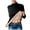 Black, variant on Women's Ribbed Turtleneck Shirts Fleece Lined Fitted Long Sleeve Winter Thermal Tops(Gray,M)