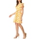 thumbnail image 4 of INSPIRE CHIC Vestido Mini de Cuello en V para Mujer con Mangas Voladas y Cinturón a Rayas M Amarillo, 4 of 6