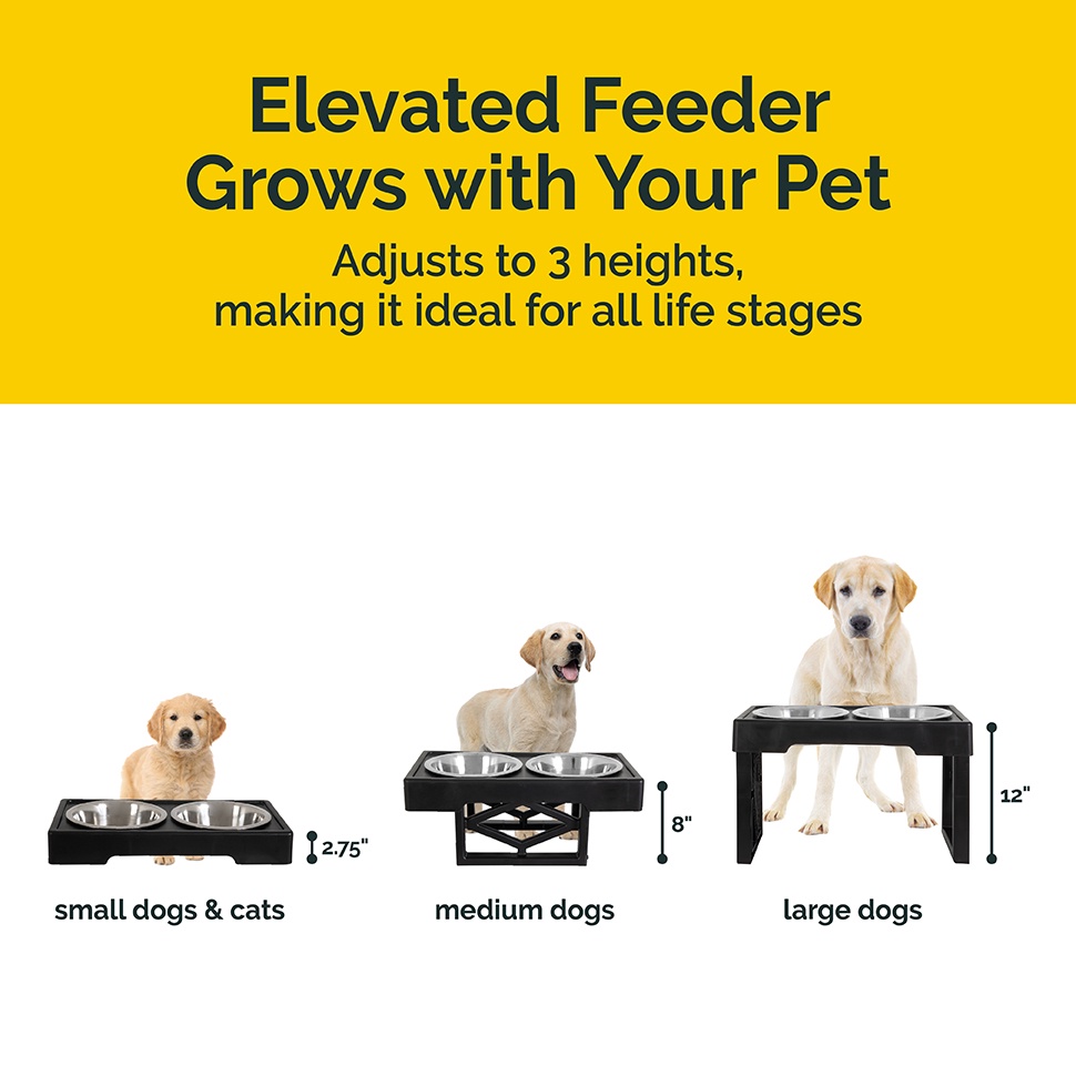Pet Zone Designer Diner Adjustable Elevated Dog Bowls photo 7