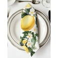 thumbnail image 2 of nqOlkjepod Yellow Lemon Cloth Napkins Set of 6 Reusable Dinner Napkins, Country Fruit Floral Watercolor Green White Cocktail Napkin Washable Table Napkins for Wedding/Party/Baby Shower 20"x20", 2 of 8