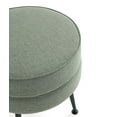 thumbnail image 6 of Bailey Ottoman in Sage Green with Solid Wood Frame and Black Feet - Set of 2, 6 of 10