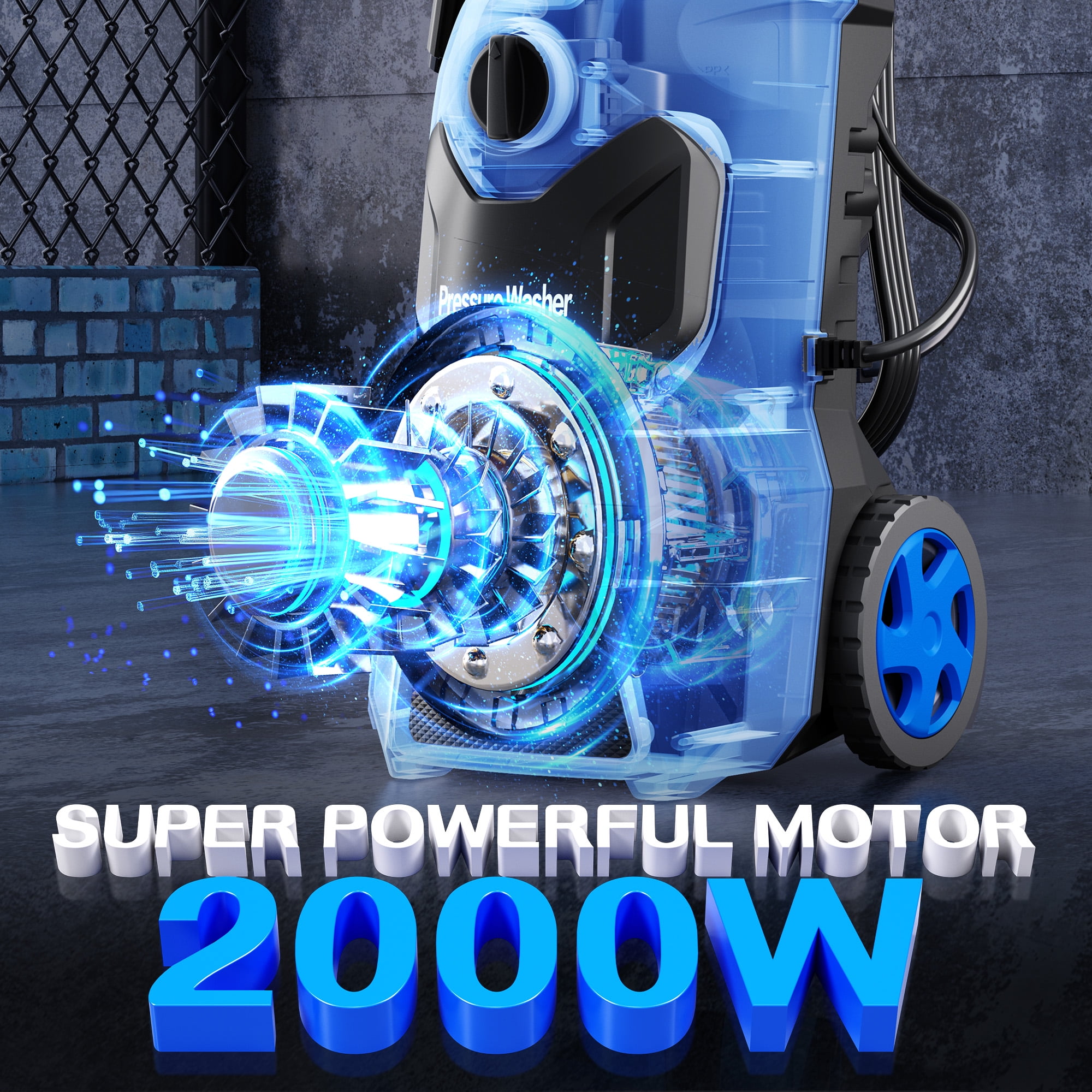 Fenbeli Electric Pressure Washer, 4800 PSI 3.2GPM Power Washer for Cars, Fences and Patios