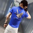 thumbnail image 4 of Ropa ajustada para hombre, camisetas con cuello, camisetas estampadas, ropa de calle, camiseta polo sin logotipo para hombre, camiseta de manga corta, top holgado con música S, 4 of 5