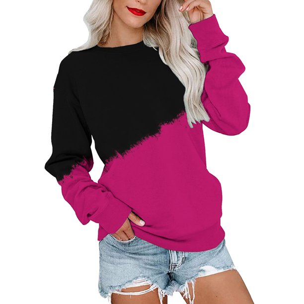 Gibobby Sudaderas para Mujer Sudadera de otoño para mujer suéter de Halloween(Rosa caliente,XG)