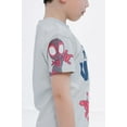 thumbnail image 2 of Marvel Spidey and His Amazing Friends Spider-Man Miles Morales Ghost-Spider T-Shirt and Shorts Outfit Set Plaid Toddler to Big Kid, 2 of 5