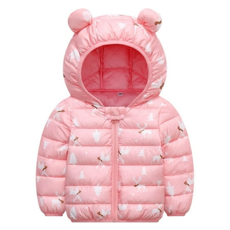 

Tarmeek Baby Boys Girls Hooded Snowsuit Christmas Winter Coat Warm Fleece Jackets Collar Hooded Down Windproof Jacket Outerwear