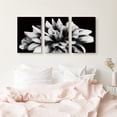 thumbnail image 4 of wall26 Canvas Print Wall Art Set Black &amp; White Chrysanthemum Flower Floral Botanical Photography Realism Rustic Scenic Dramatic Grayscale Dark for Living Room, Bedroom, Office - 16"x24", 4 of 6