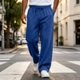 thumbnail image 5 of Men's Baggy Sweatpants Wide Leg Elastic Waist Drawstring Athletic Loose Jogger Outdoor Travel, 5 of 7
