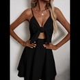 thumbnail image 4 of Vestido de Algodón con Tirantes para Mujer, Falda Corta Informal de Moda Negro L, 4 of 10