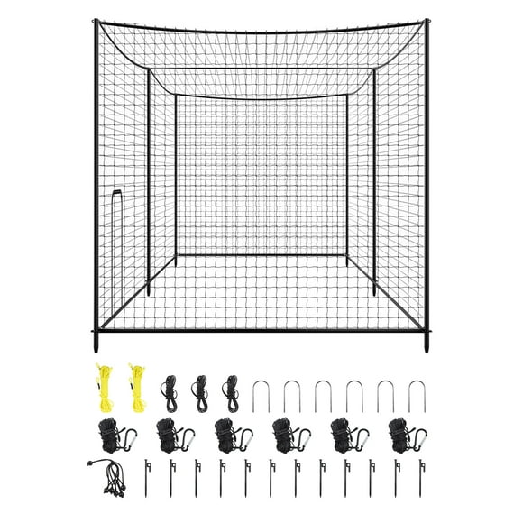 KFFKFF Baseball Batting Cage, 35.0 x 10.5 x 10.2 FT Freestanding Portable Batting Cage, Battings Cages Netting for Indoor Outdoor