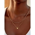 thumbnail image 3 of U7 Mother's Day Gifts for Women 14K Gold Plated Letter Pendant with Sparkle Cubic Zirconia Tiny Heart Letter Initial L Necklace Choker, 3 of 8