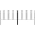 thumbnail image 4 of vidaXL Garden Fence Spear Top Steel Outdoor Panels Barrier Border Multi Sizes, 4 of 50