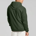 thumbnail image 3 of Dwralegc Hoodies for Men Long Sleeved Full Zipper Hooded Jackets Lightweight Drawstring Casual Hoodies Fall Solid Color Athletic Coat with Pockets Army Green 3XL, 3 of 7