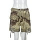 thumbnail image 1 of Ropa de mujer Summe pantalones con borlas y agujeros lavados de camuflaje de cintura alta, 1 of 6
