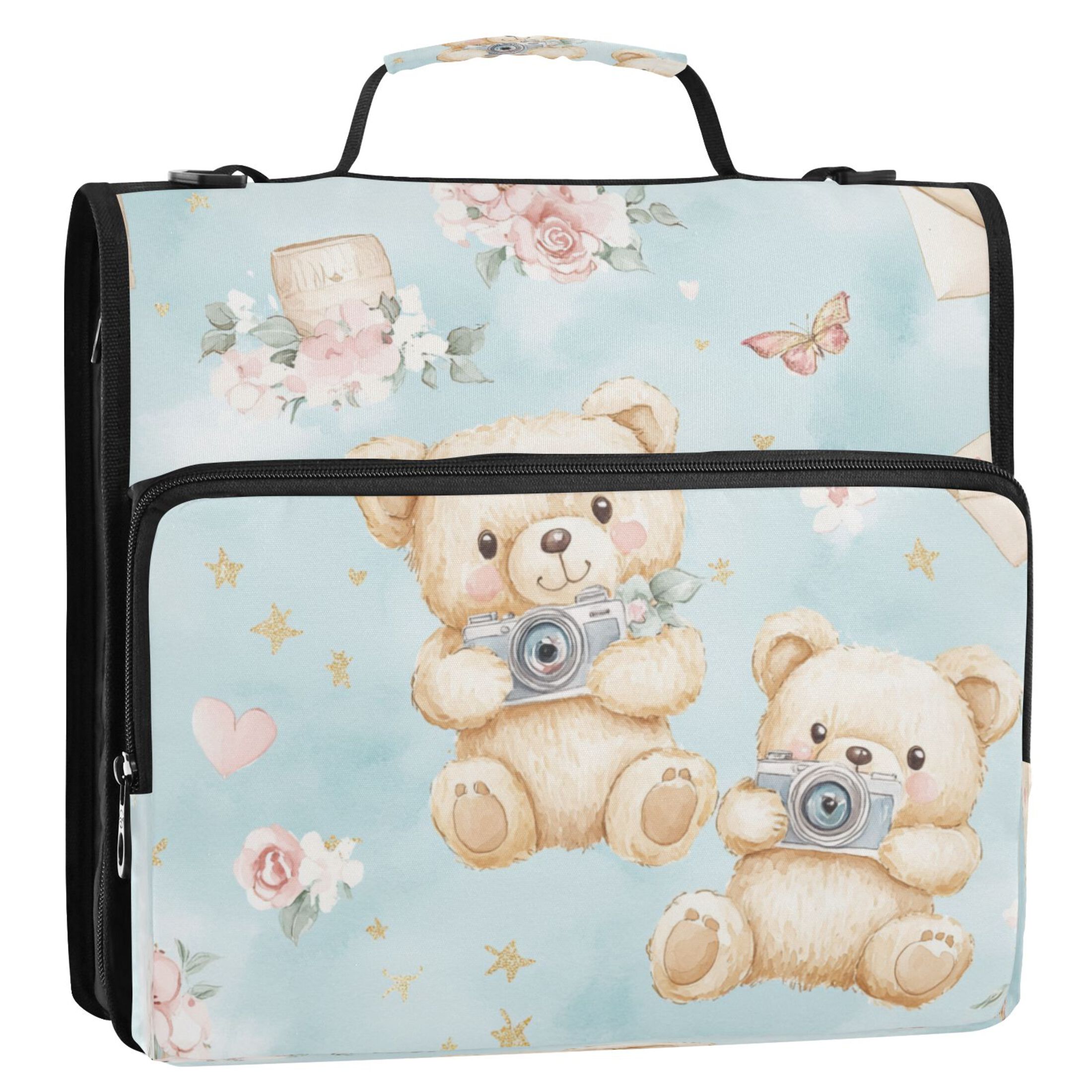 YAZAOO Zipper Binder trapper keeper Documents Organized Design Camera-ready Cubs Printed